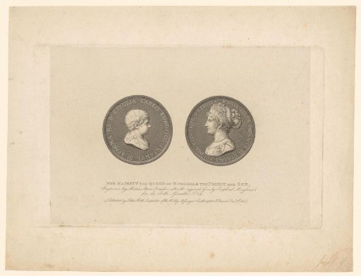 Two coins with the portraits of Maria Louisa of Bourbon and her son Charles Louis of Bourbon-Parma