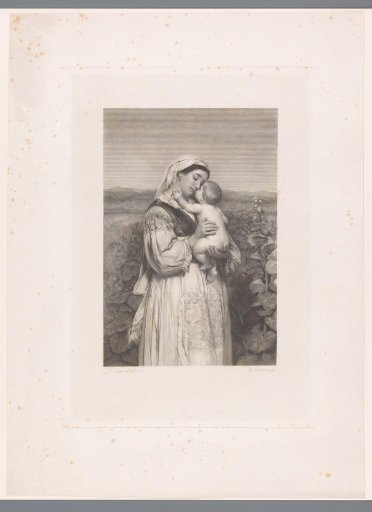 Mother with Baby in a Garden