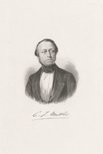 Portrait of the professor Carel Johannes Matthes