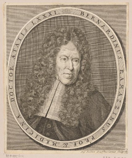 Portrait of Bernardino Ramazzini at the age of 81