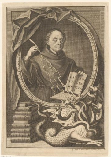 Portrait of Casimiro Galiberti with seven-headed dragon