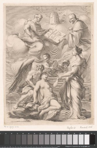 Personifications of Time, Truth and Justice by a well