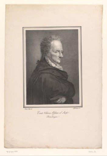 Portrait of writer, poet and actor Vittorio Alfieri