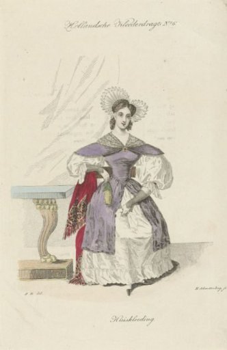 Young woman in domestic dress