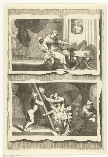 Man sitting in a room and opening of the grave