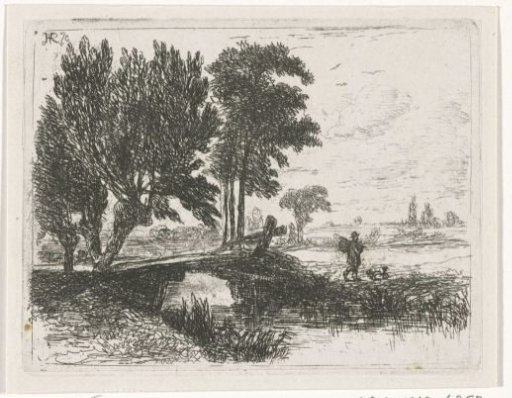 Fisherman in a landscape