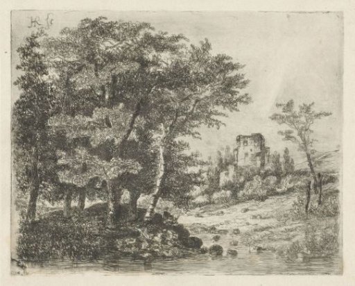Ruin in a landscape