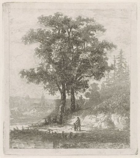 A man and a child by the water