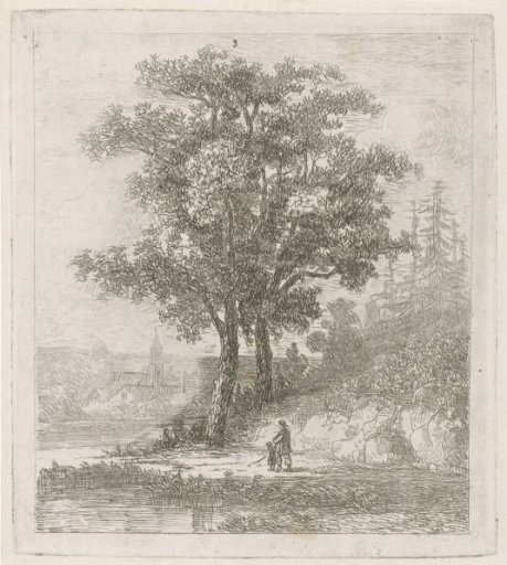 A man and a child by the water