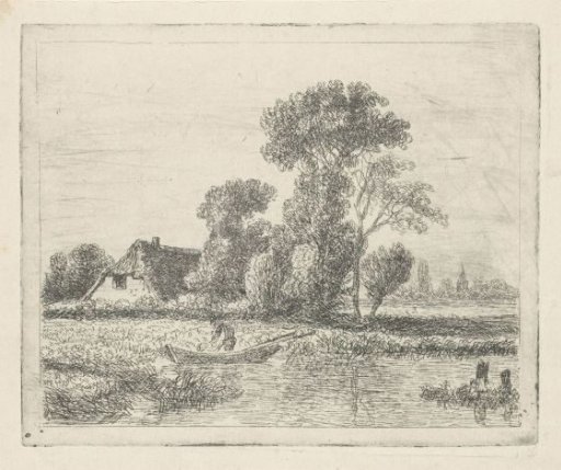Fisherman in a rowing boat