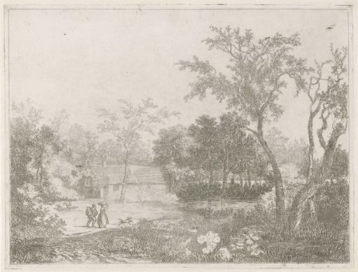 Man and Woman by a House on the Water