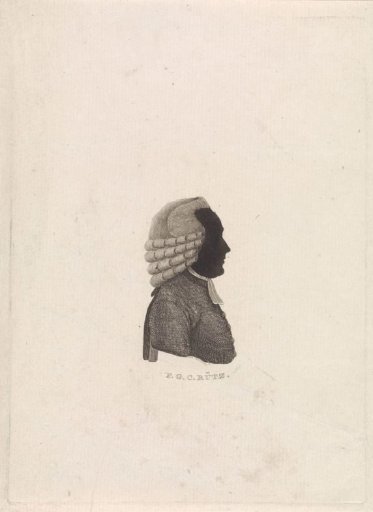 Silhouette portrait of Franz Georg Christopher Rütz