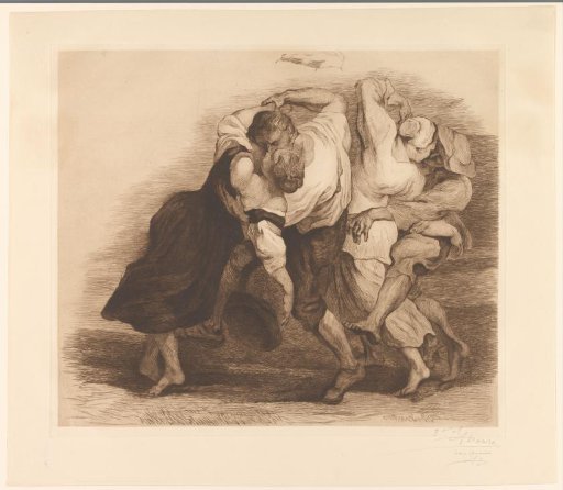 Two dancing peasant couples
