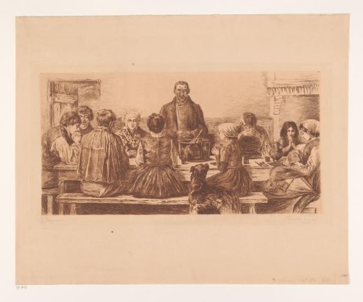 Family at table praying before the meal