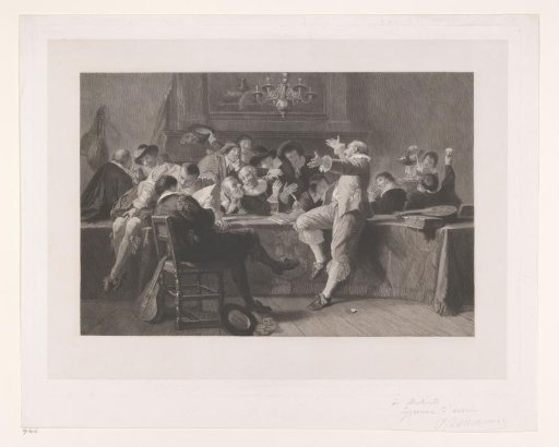Merry company of men in seventeenth-century dress
