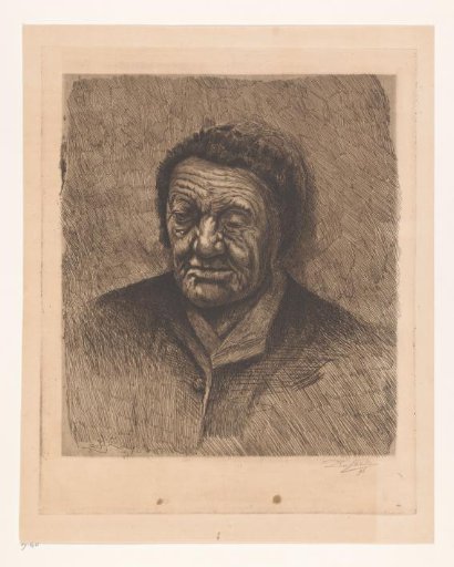 Portrait of an unknown old woman