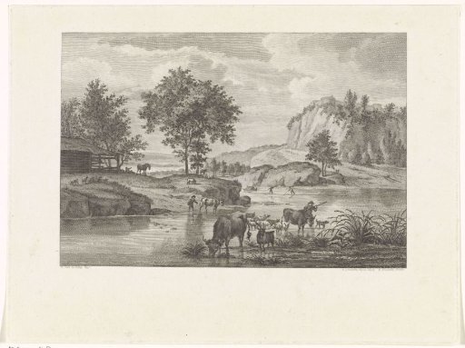 Shepherds with Cattle at a Fordable Place