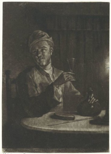 Man with a raised glass