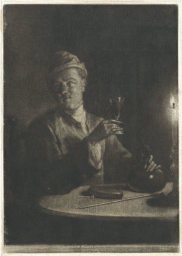Man with a raised glass