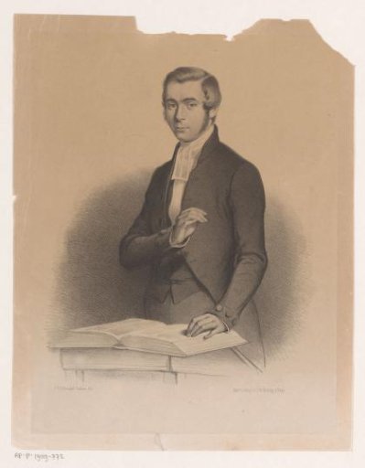Portrait of an Unknown Man Behind a Lectern