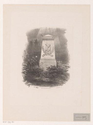 Tomb monument with painter's palette