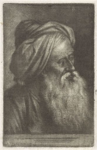 Bust of a man with a turban