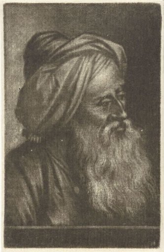 Bust of a man with a turban