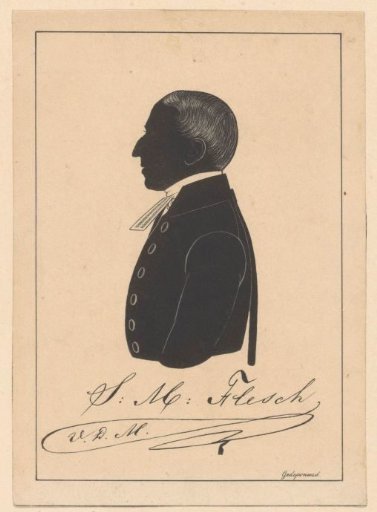 Silhouette Portrait of Salomon Mozes Flesch