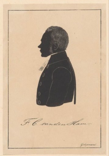 Silhouette portrait of Frederik Constans van den Ham