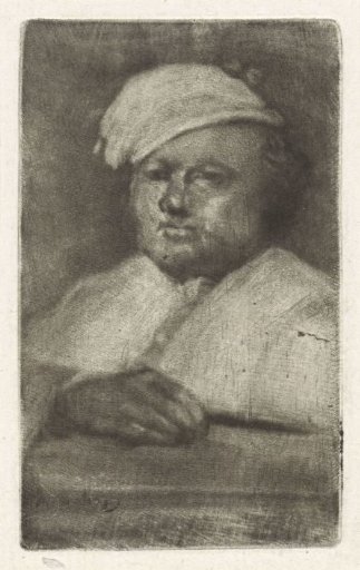 Bust of a man with a cap