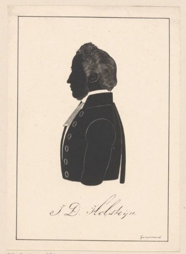 Silhouette portrait of Johannes Didericus Holsteijn