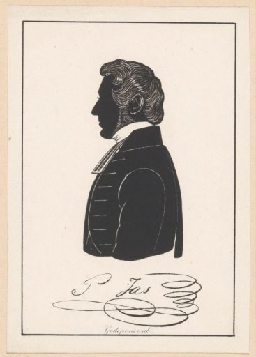 Silhouette portrait of Petrus Jas