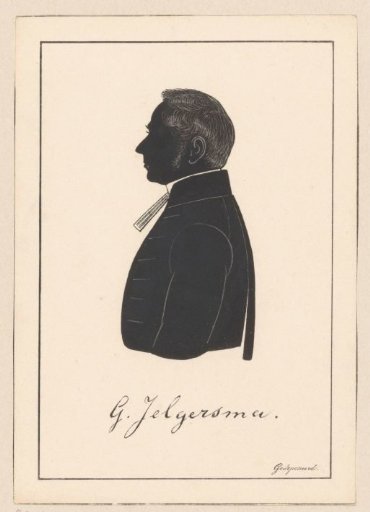 Silhouette portrait of G. Jelgersma