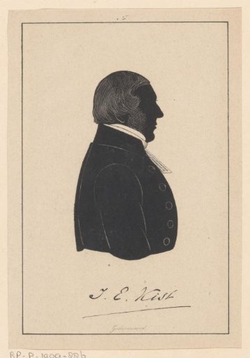 Silhouette portrait of J.E. Kist