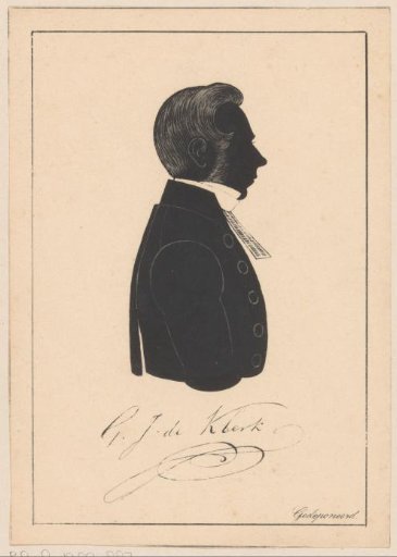 Silhouette portrait of G.J. de Klerk