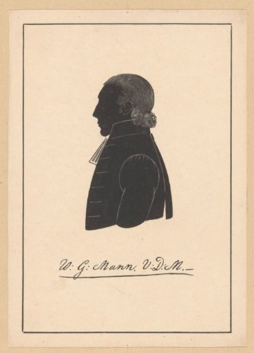 Silhouette portrait of Willem Godefridus Mann