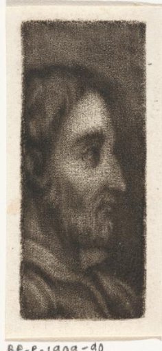 Head of a man, in profile
