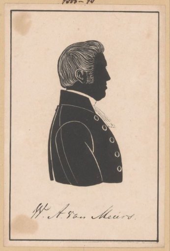 Silhouette portrait of Willem Antonie van Meurs