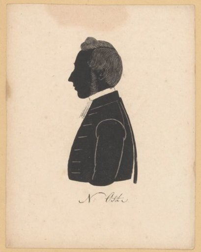 Silhouette portrait of Nicolaas Osti