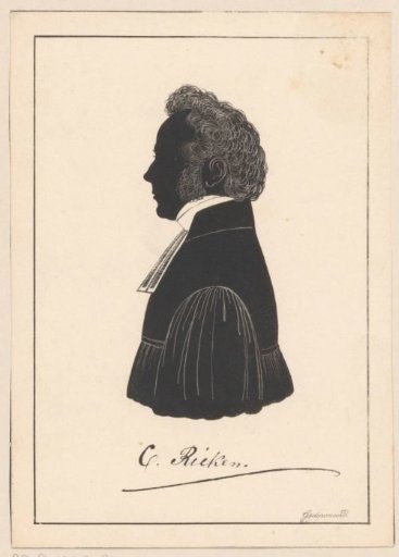 Silhouette portrait of C. Rieken