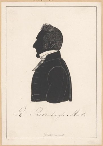 Silhouette portrait of Rutger Rodenburg-Mentz