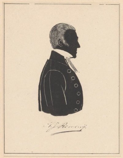 Silhouette portrait of H.J. Romenij