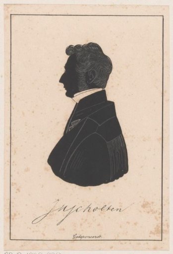 Silhouette portrait of Johannes Henricus Scholten