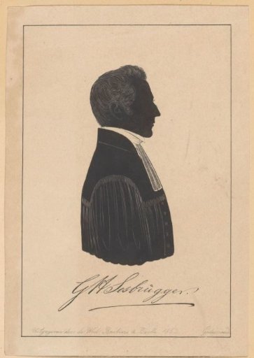 Silhouette portrait of Gerhard Hendrik Sesbrugger