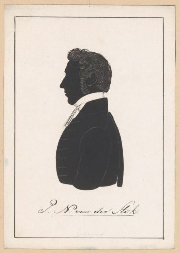 Silhouette portrait of Pieter Nicolaas van der Stok