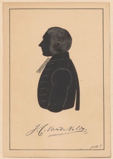 Silhouette portrait of Jacob Carel van de Velde