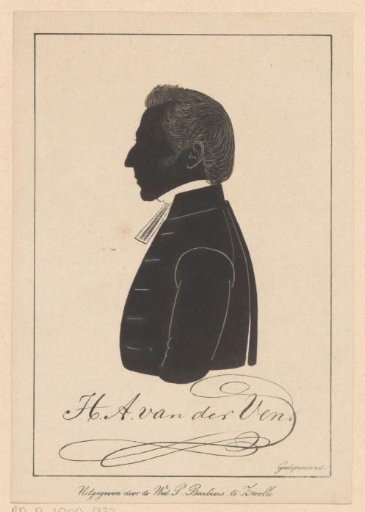 Silhouette portrait of Hermannus Antonius van der Ven