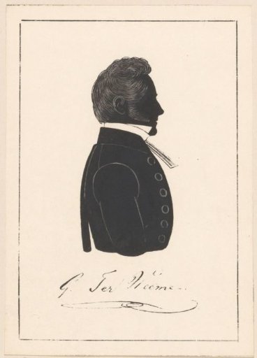 Silhouette portrait of G. ter Weemen