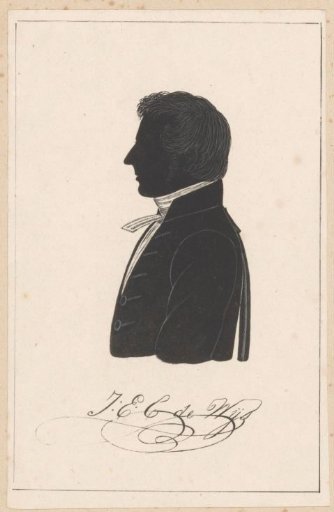 Silhouette portrait of J.E.C. de Wijs