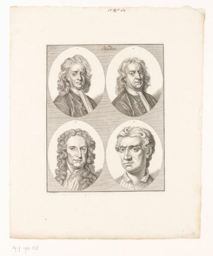 Four portraits of Sir Isaac Newton
